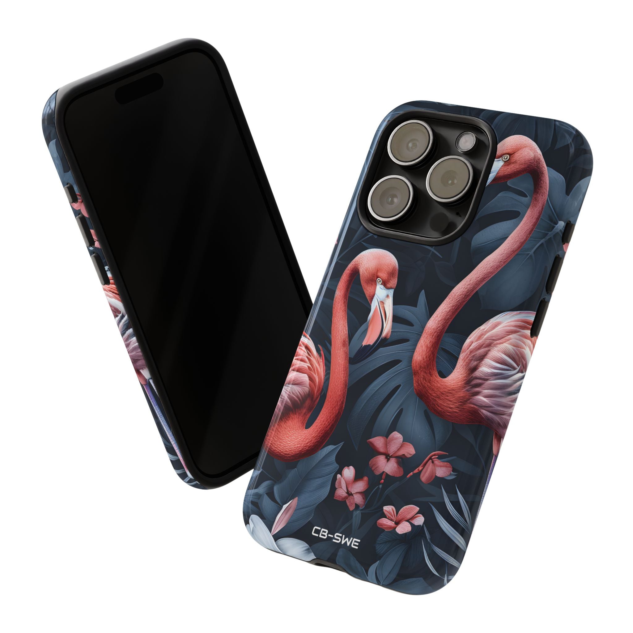 Flamingos Embrace Nature - iPhone Case