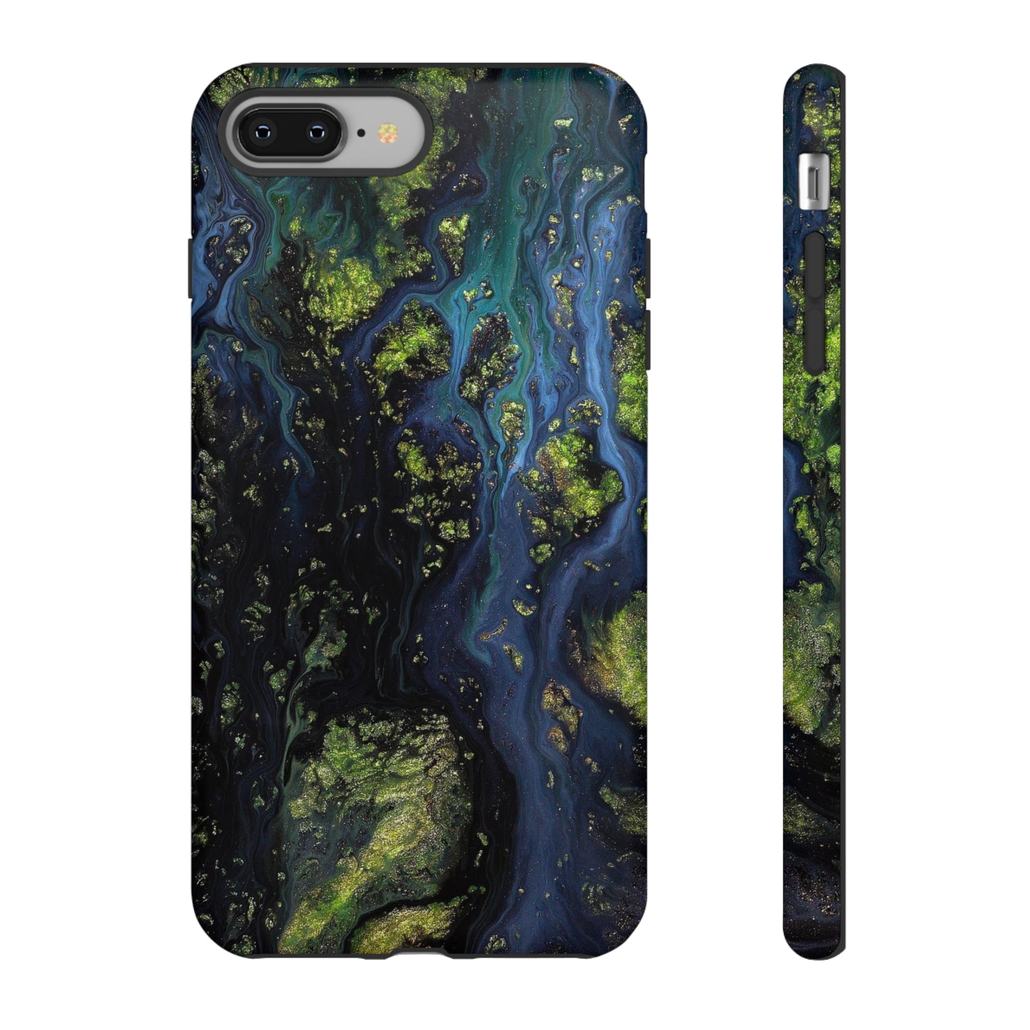 Blue Cosmos Ink Art iPhone Case (Protective) iPhone 8 Plus Matte Phone Case