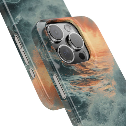 Fiery Wave Power - Slim iPhone 16 Phone Case