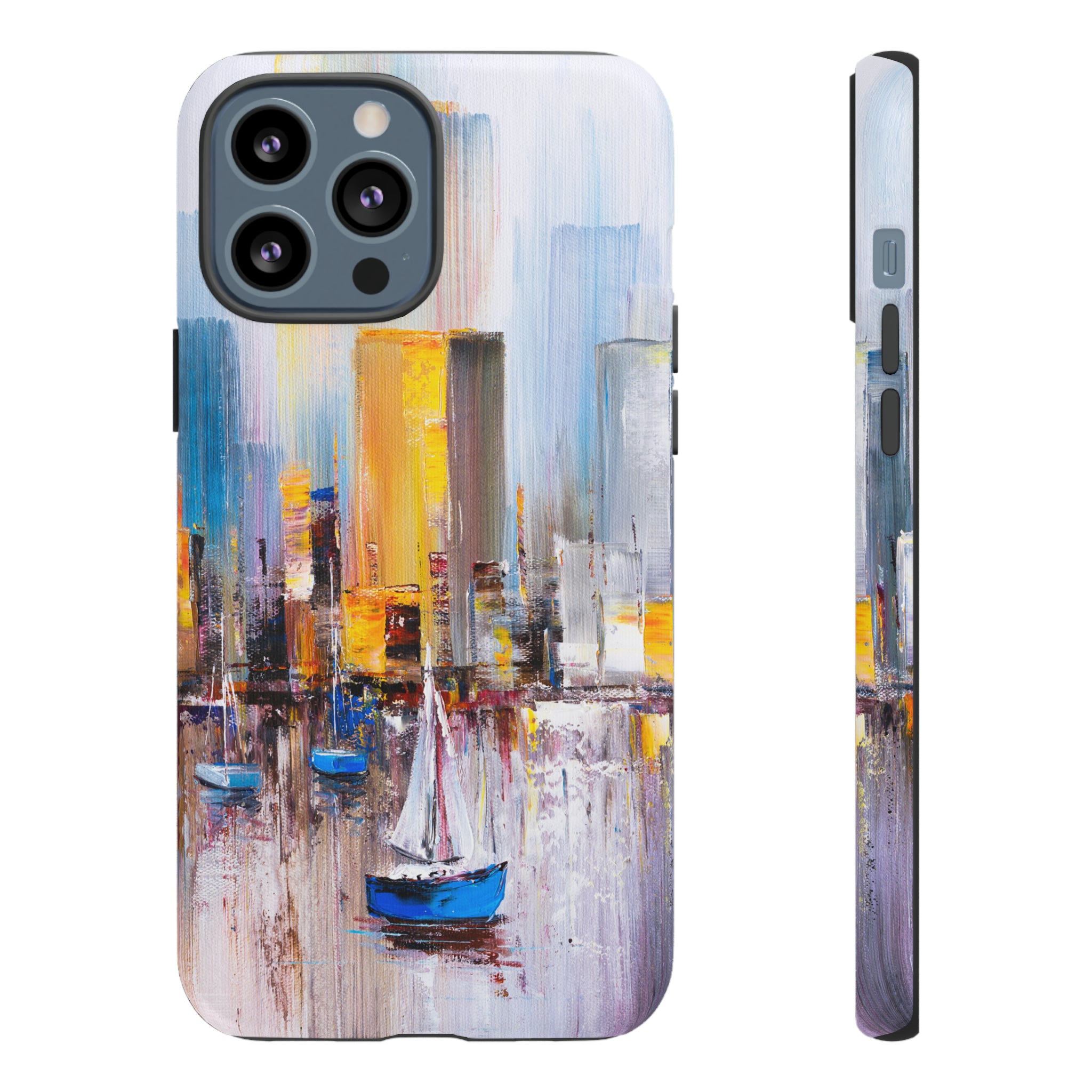 Oil Painting - Manhattan Bay - Protective Phone Case