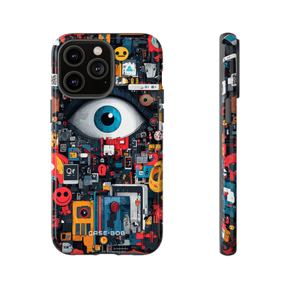 Digital Eye Blue iPhone 14 Pro Max Case - Tough