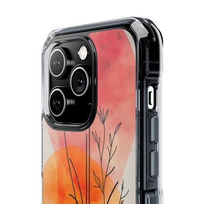 Curved Stem Sunset iPhone 14 Pro Case - Impact