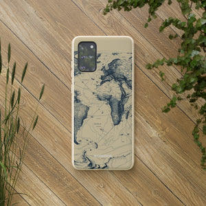 Vintage World Map | Biodegradable Phone Case