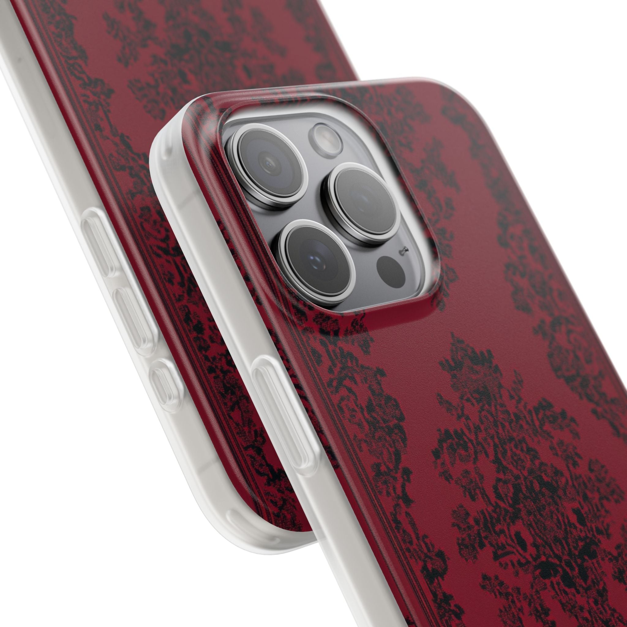 Gothic Crimson Elegance iPhone 15 - Flexi Phone Case