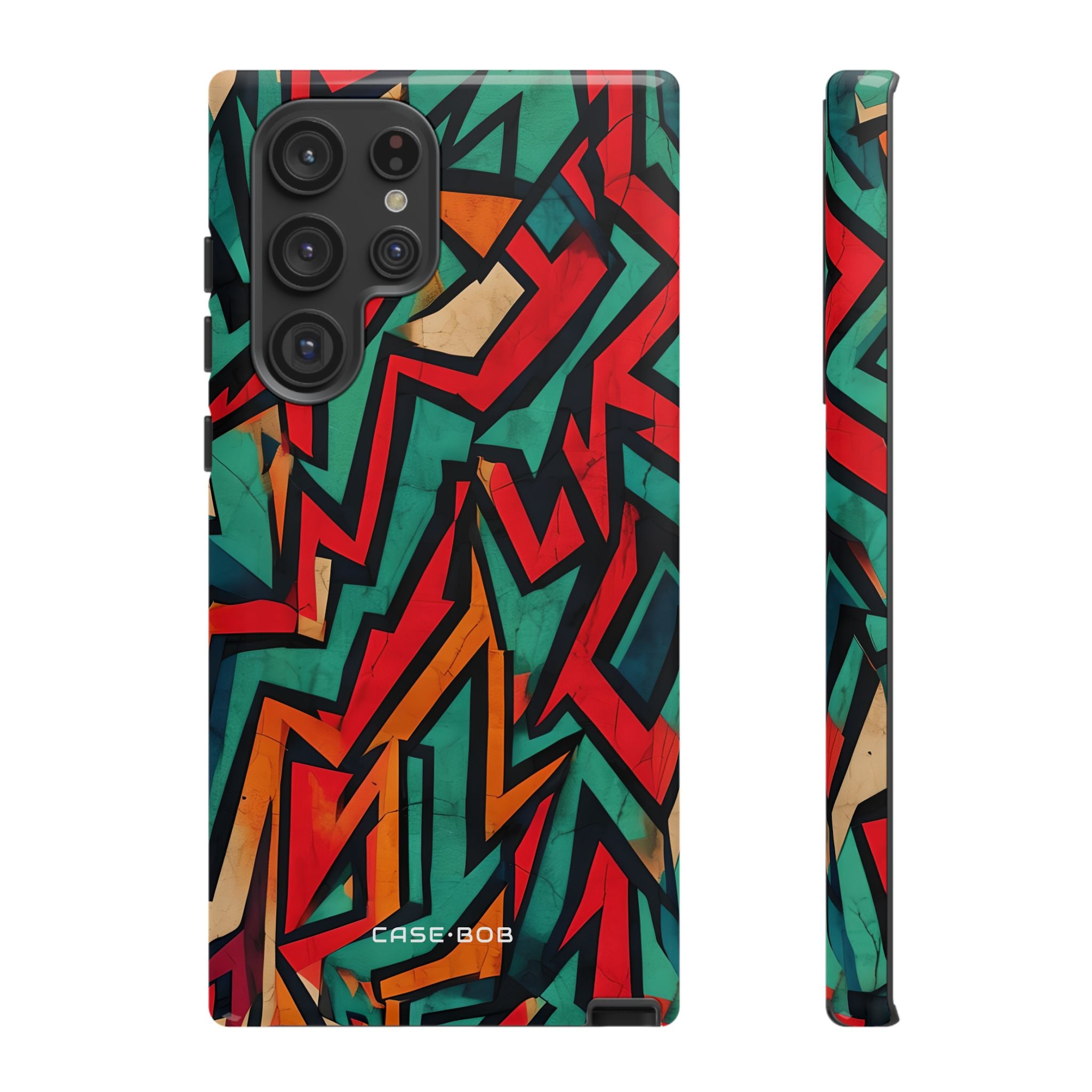 Crimson Zigzag Samsung S22 Ultra Case - Tough