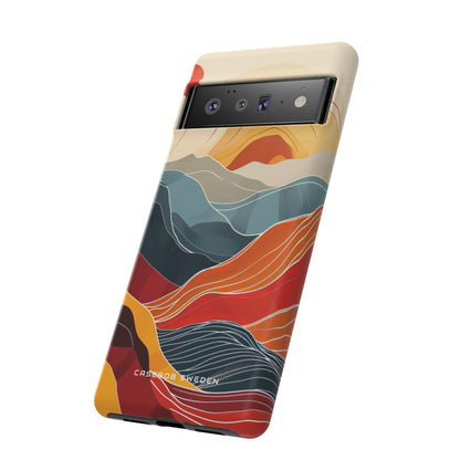 Harmonic Flow of Lines and Color Google Pixel 6 - Tough Phone Case