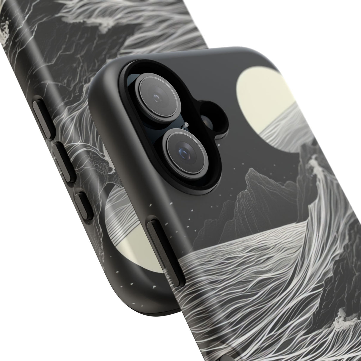 Fließende Gelassenheit: Monochrome Wellen - für iPhone 16