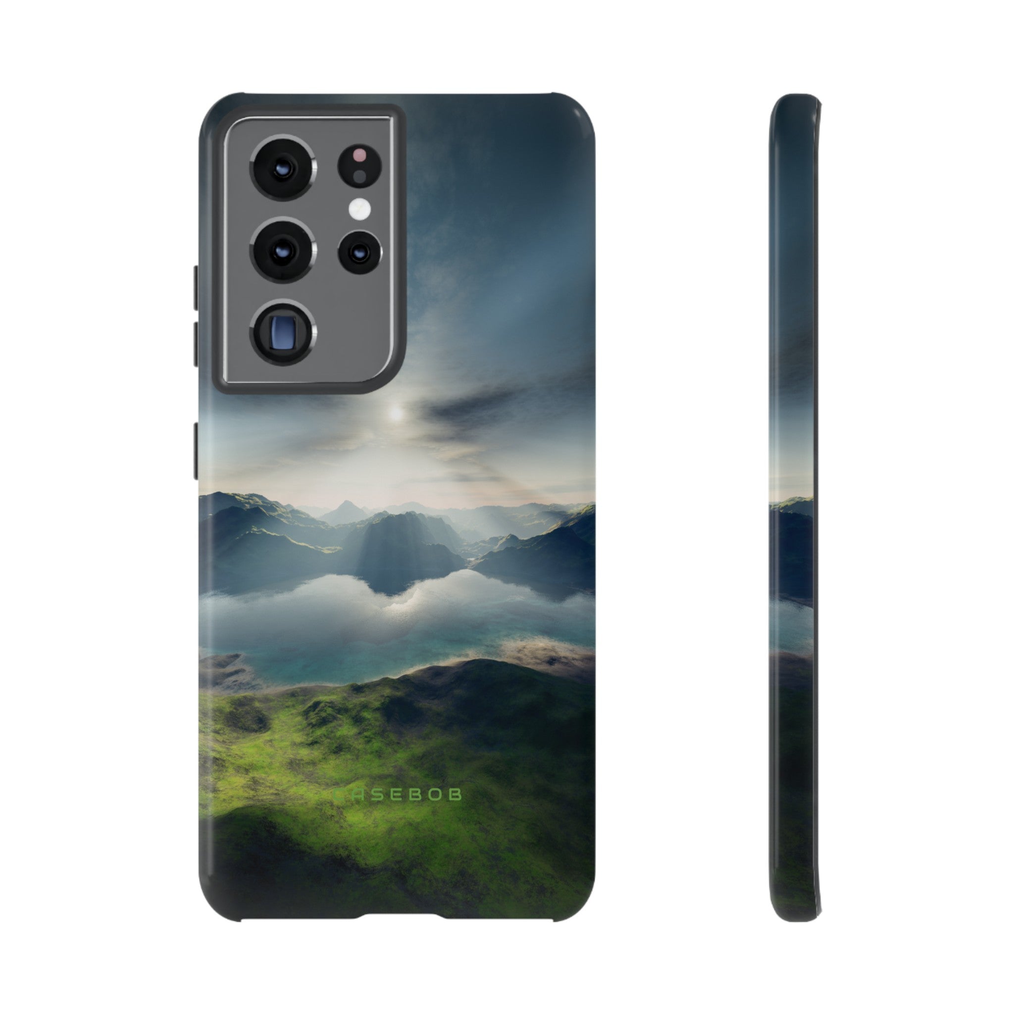 Landscape with Lake & Sun - Protective Phone Case