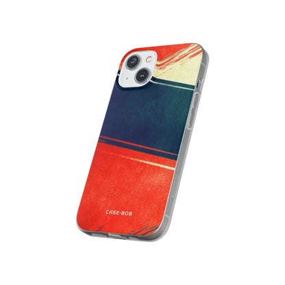 Blue Diagonal Motion iPhone 14 Case - Soft