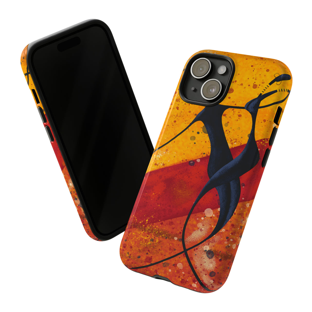 Oil painting - African couple dance - Protective Phone Case