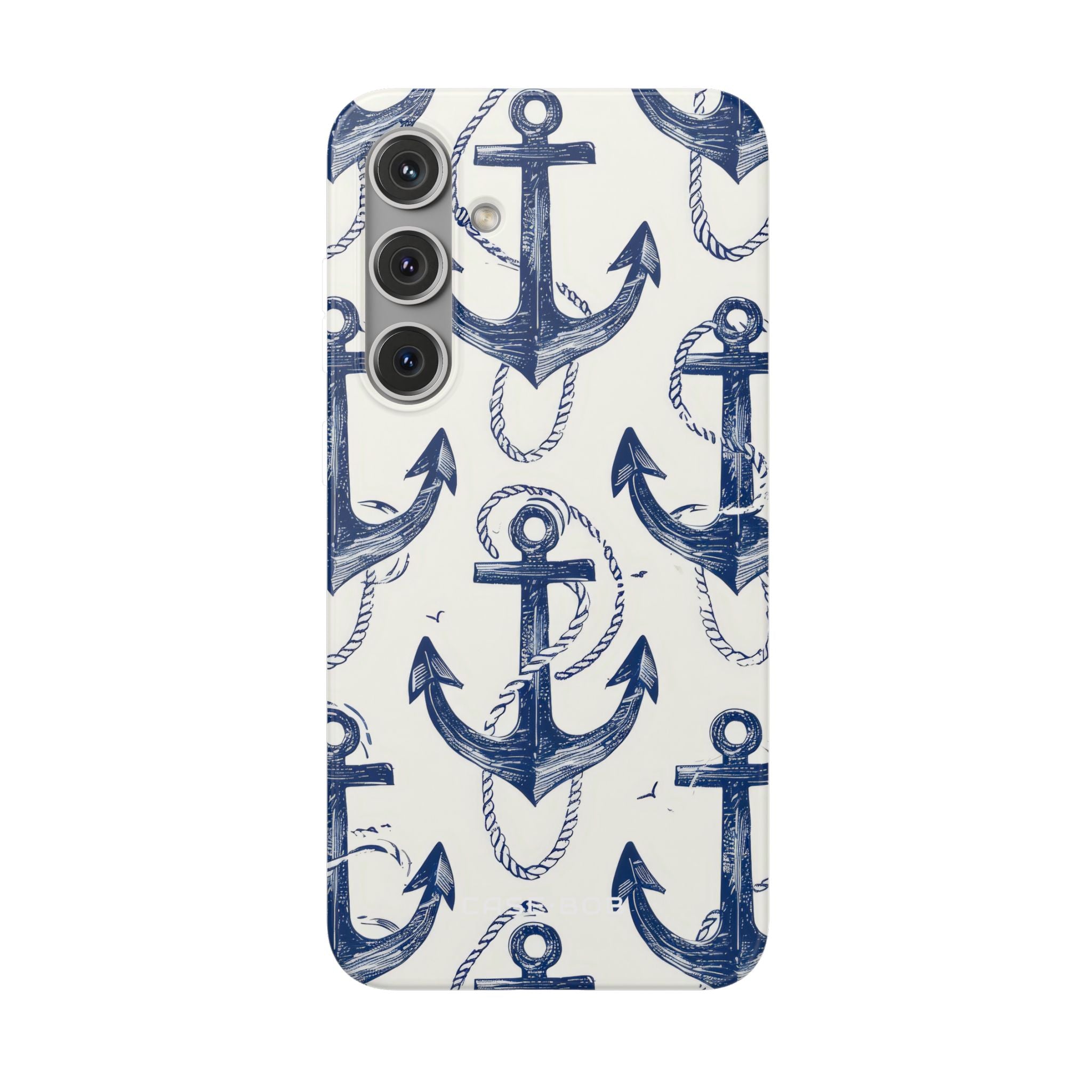 Navy Anchor Loop Samsung S24 Plus Case - Soft