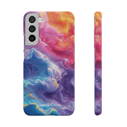 Abstract Blue Pink Waves - Slim Samsung S22 Phone Case