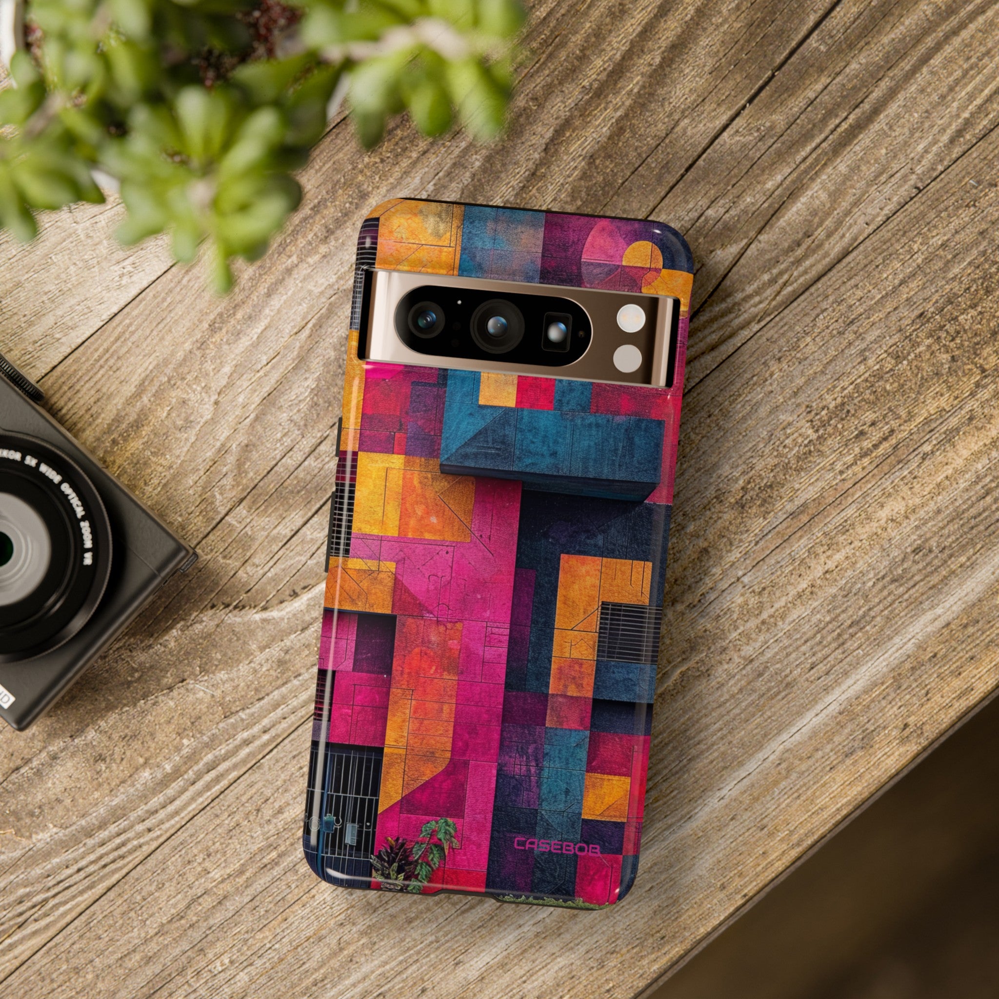 Electric Geometric Vibes - Protective Phone Case