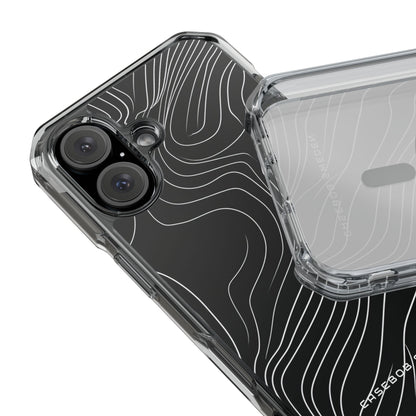 Contour Waveform Flow iPhone 16 - Clear Impact Phone Case