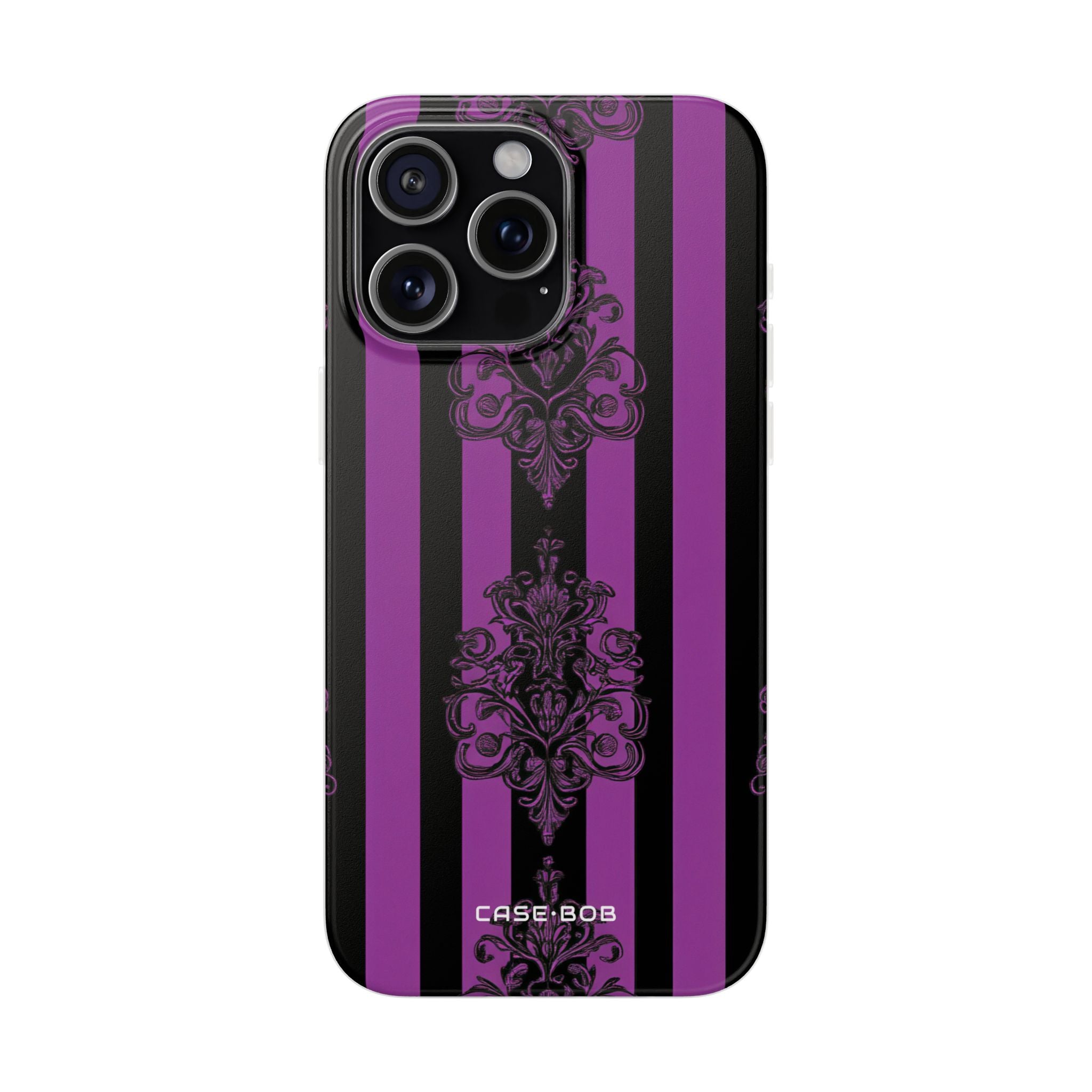 Damask Elegance Purple iPhone 15 Pro Max Case - Soft