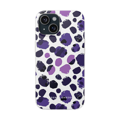 Purple Inkblots iPhone 15 - Flexi Phone Case