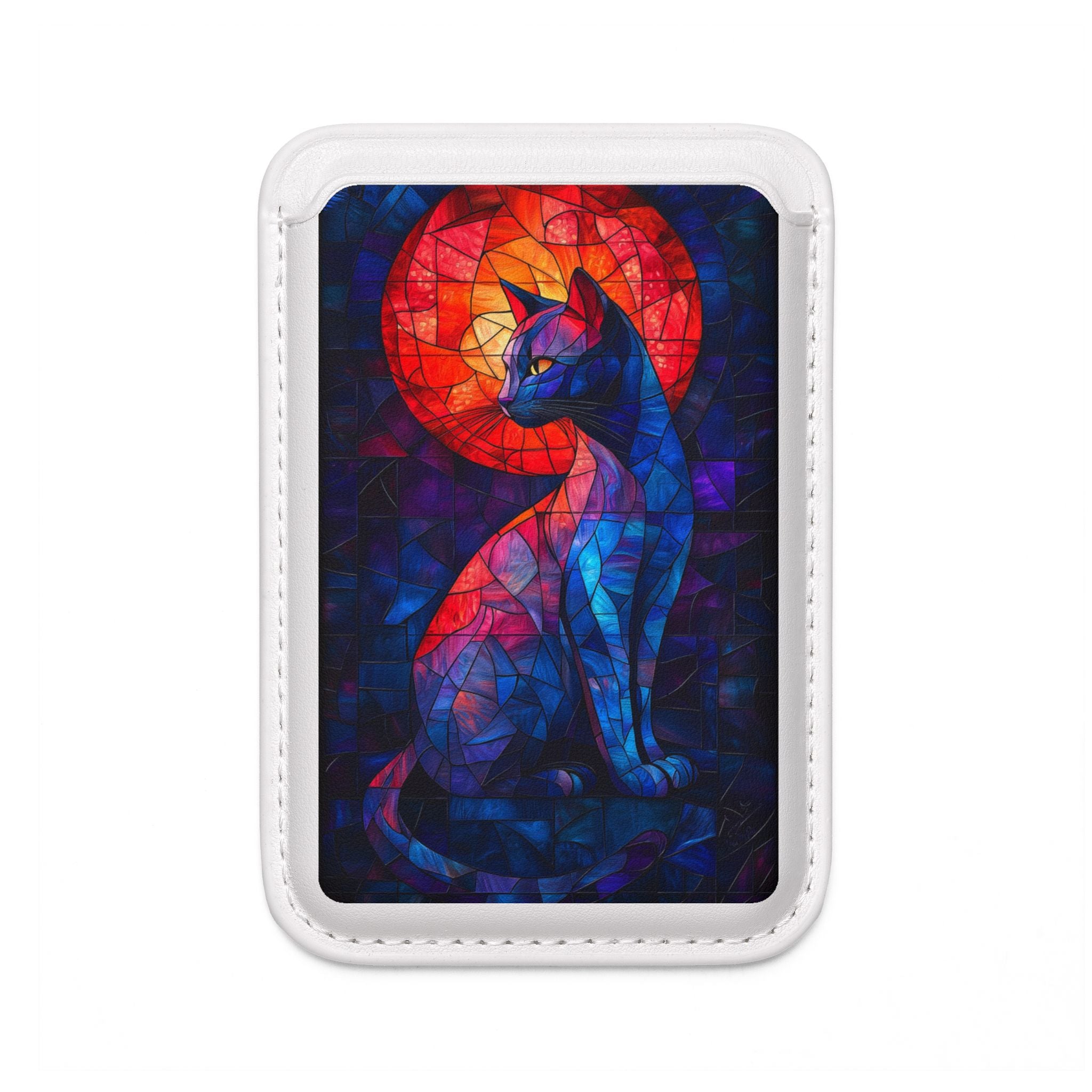 Stained Glass Cat Wallet – MagSafe Ready