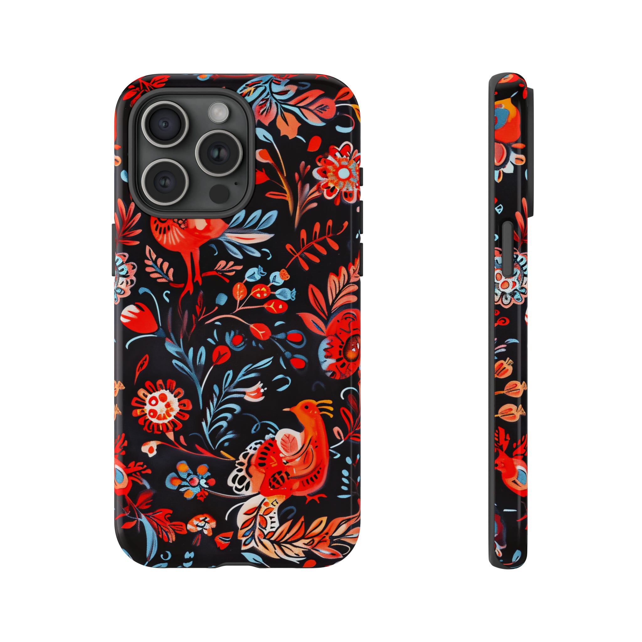 Slavic Myth Firebird & Domovoi - Protective Phone Case