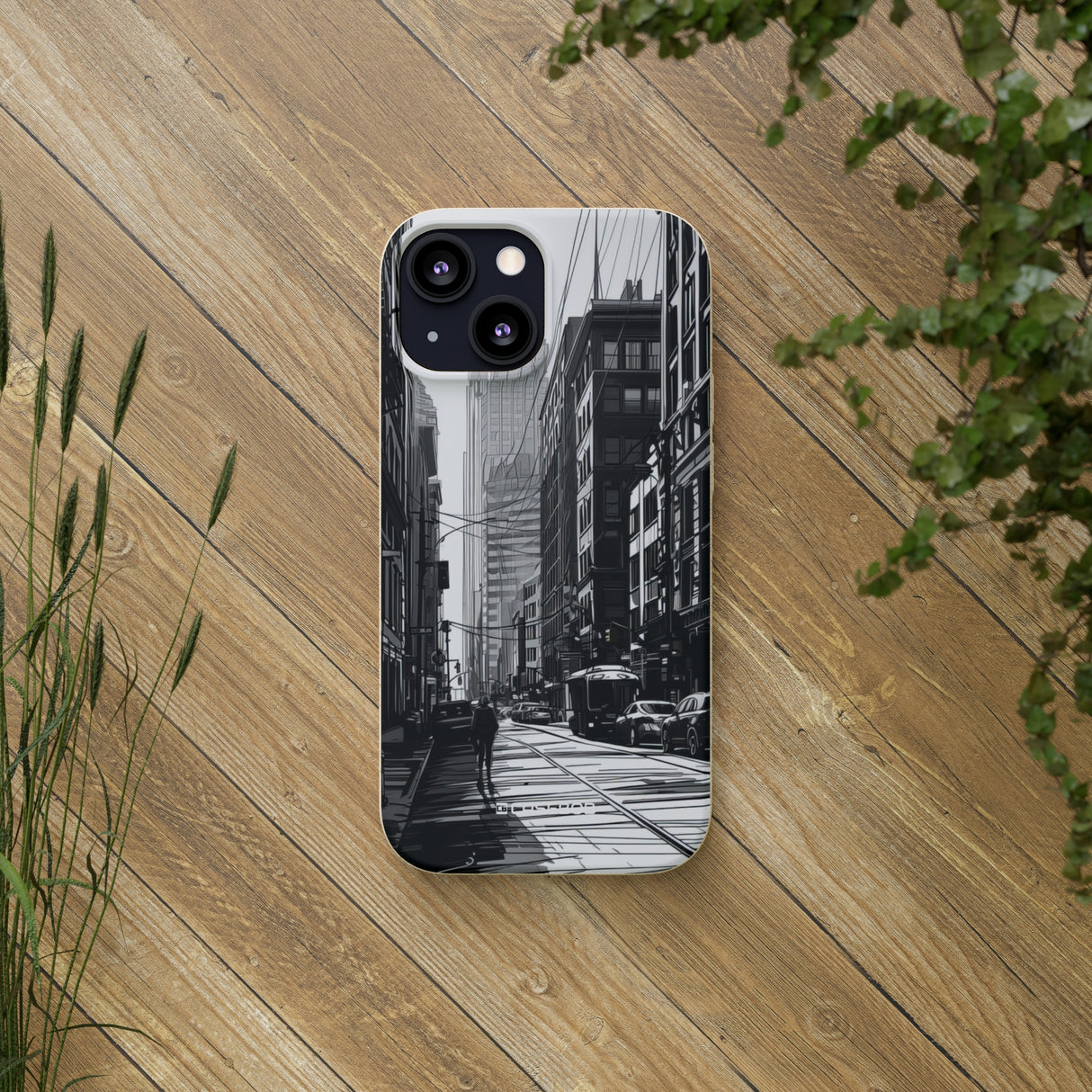 Noir Urban Serenity | Biodegradable Phone Case