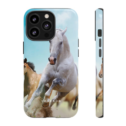 Blue Sky Horses - Protective Phone Case