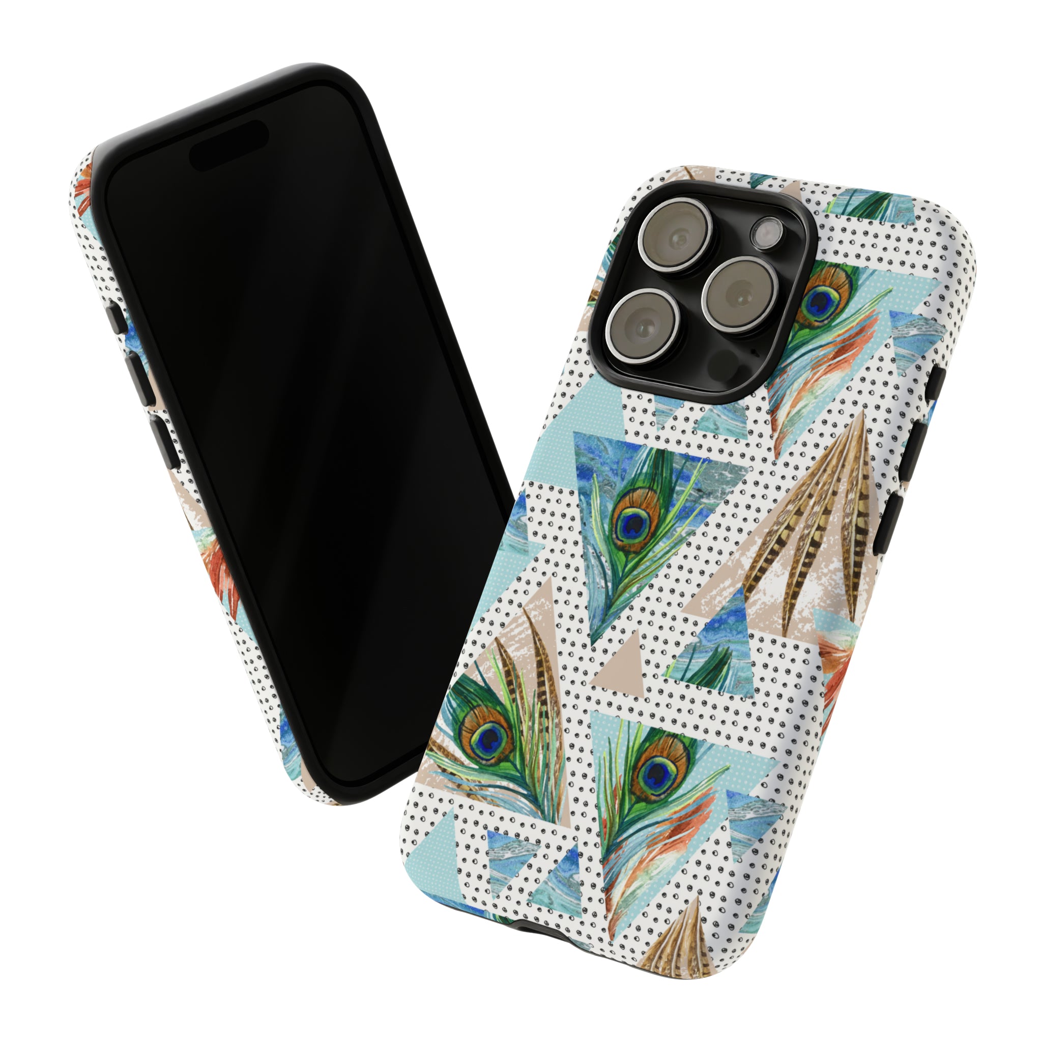 Peacock Feathers - Protective Phone Case