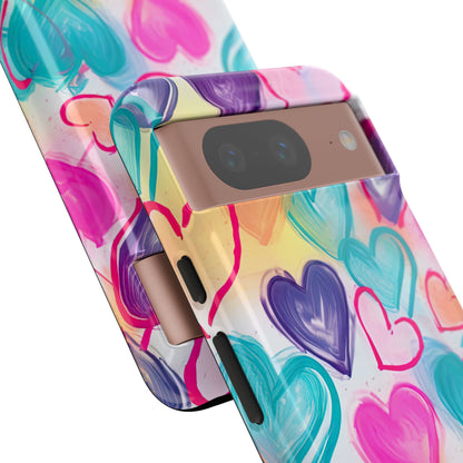 Hearts Dance Playfully - Google Pixel Case