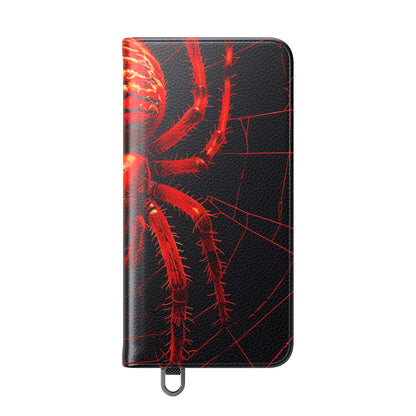 Crimson Spiderweb - Samsung S25 Case - Wallet