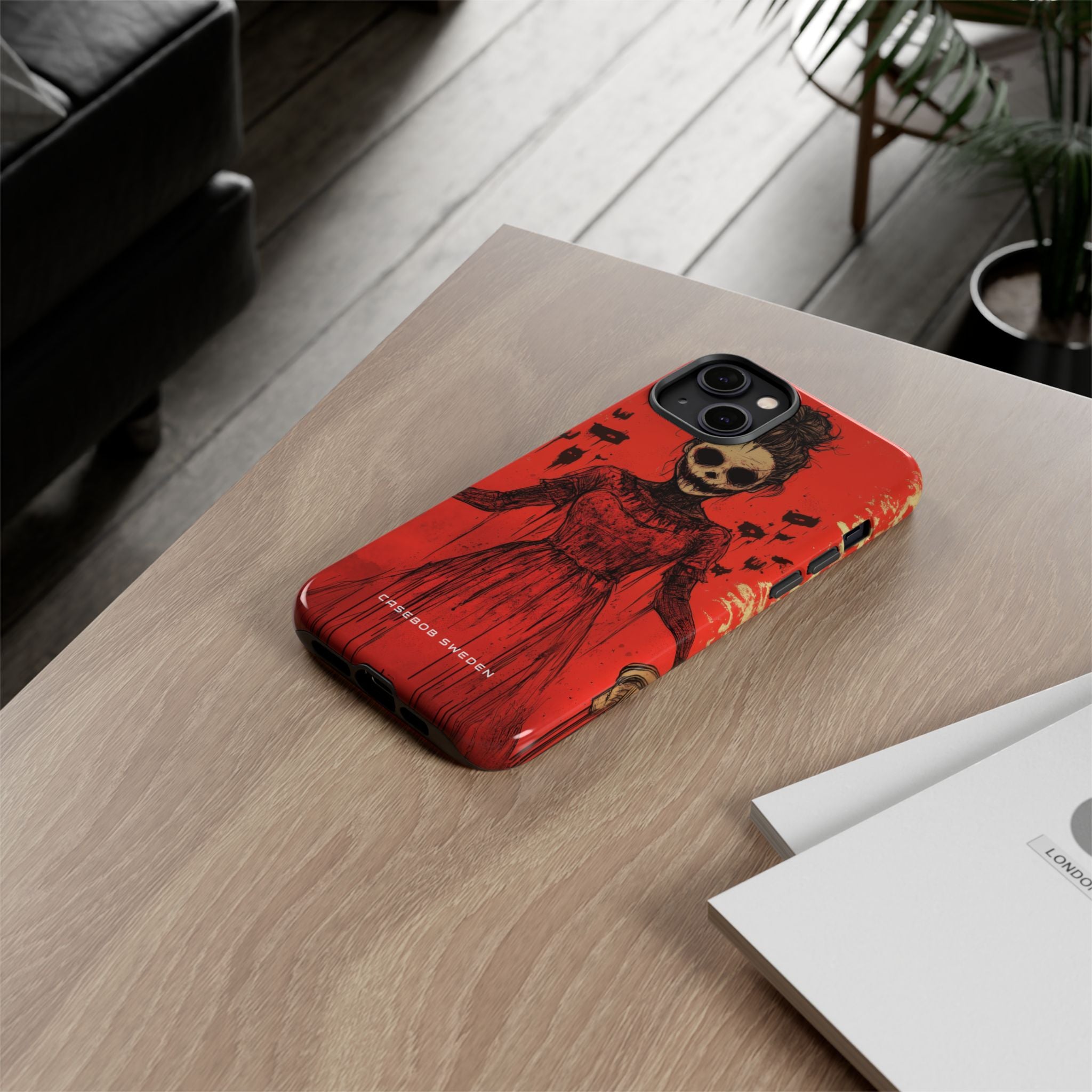 Haunting Scarlet Descent iPhone 14 - Tough Phone Case