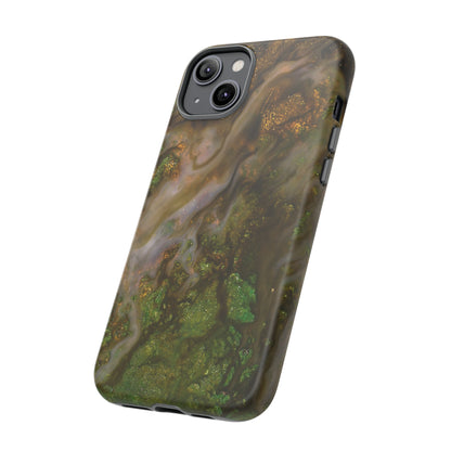 Smaragd Green Ink Art - Protective Phone Case