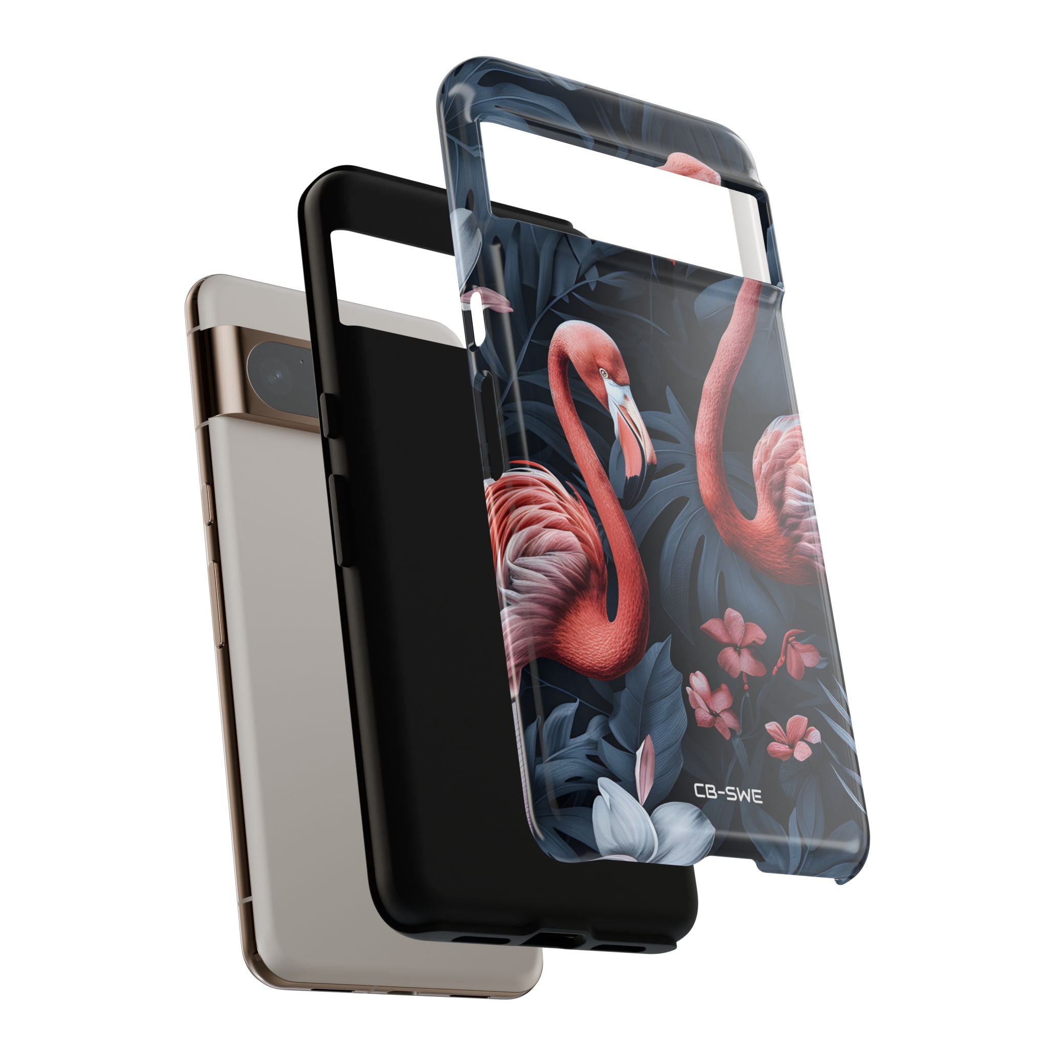 Flamingos Embrace Nature - Google Pixel Case