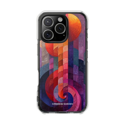 Purple Orange Abstract - Clear Impact iPhone 16 Phone Case