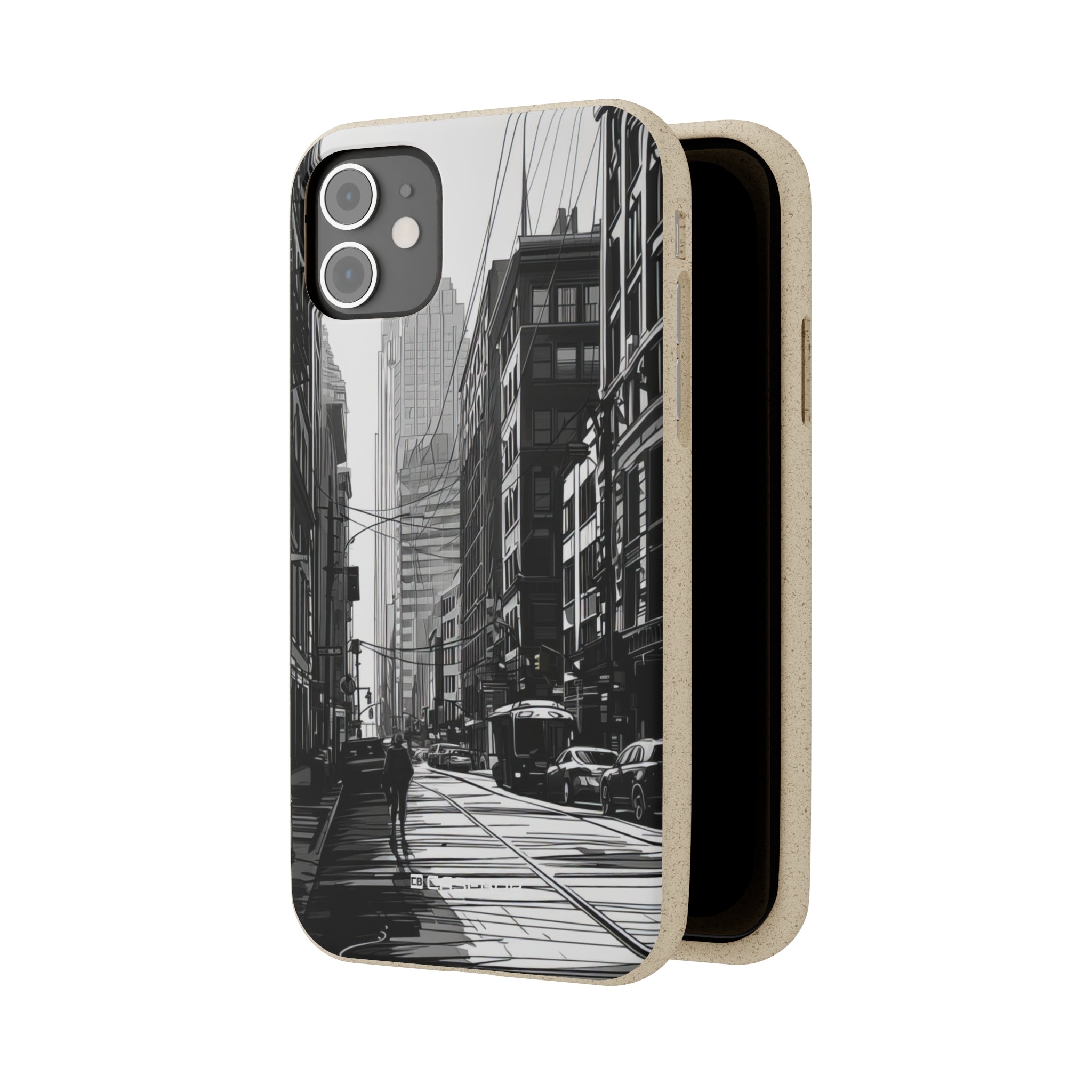 Noir Urban Serenity | Biodegradable Phone Case