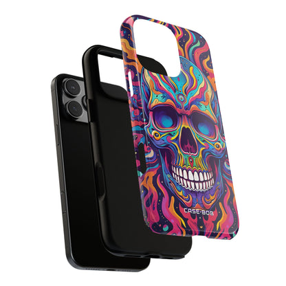 Flaming Skull iPhone 16 Pro Max Case - Tough