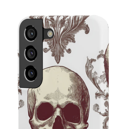 Gothic Skulls and Ornate Foliage Samsung S22 - Slim Phone Case