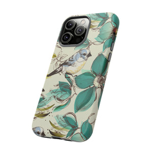 Cute Flowers and Birds iPhone case (Protective) - Protective Phone Case