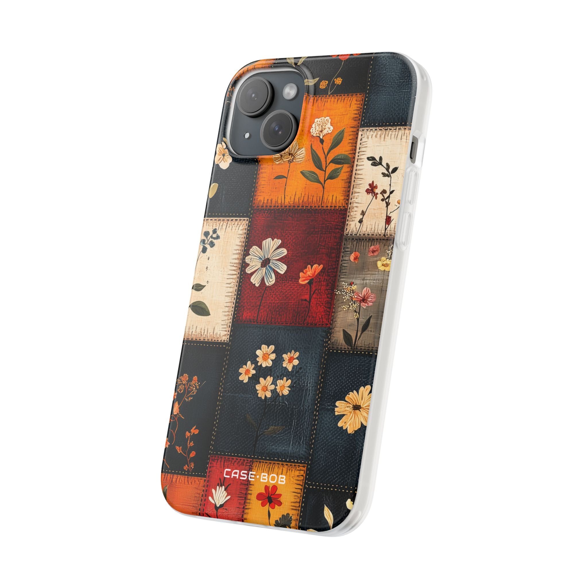 Patchwork Blooms iPhone 15 Plus Case - Soft