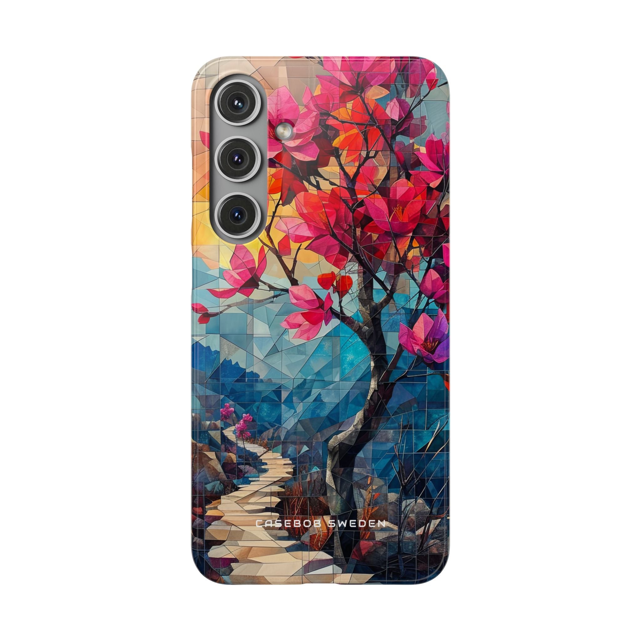 Vibrant Geometric Tree Landscape Samsung S24 - Slim Phone Case