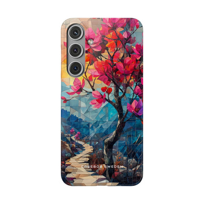 Vibrant Geometric Tree Landscape Samsung S24 - Slim Phone Case