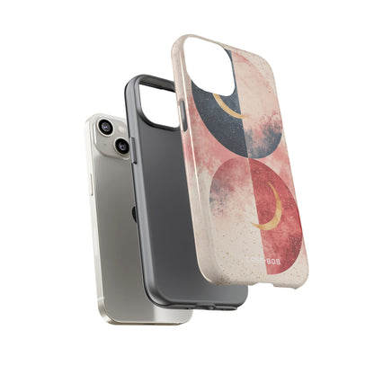 Golden Crescent Circles iPhone 14 Case - Tough