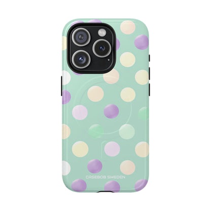 Pastel Polka Dots - Tough + MagSafe® iPhone 15 Phone Case