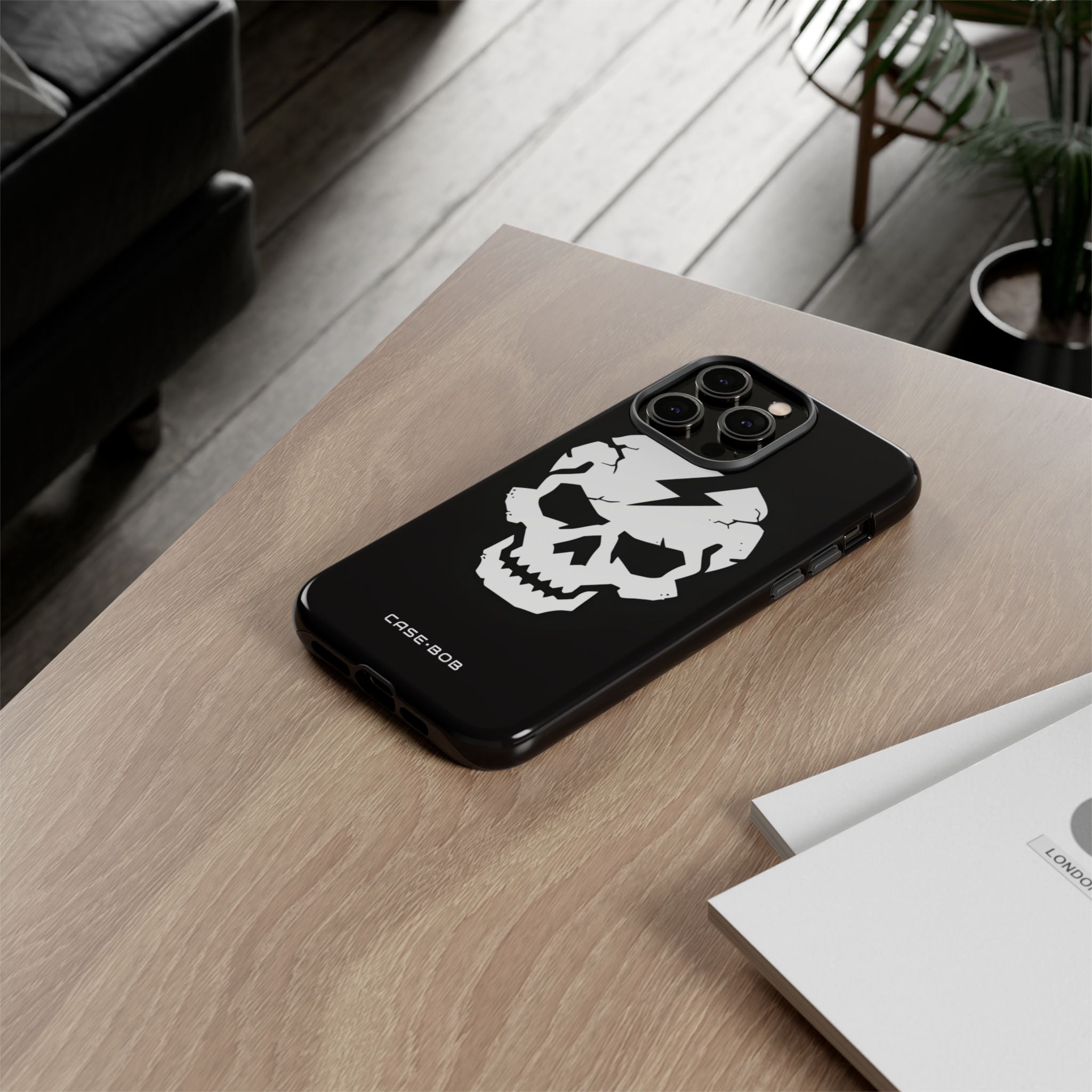 Lightning Skull iPhone 14 Pro Max Case - Tough