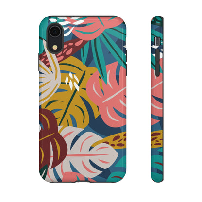 Tropical Leaf Mono - Protective Phone Case