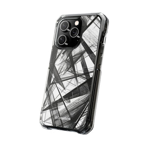 Monochrome Chaos - Phone Case for iPhone (Clear Impact - Magnetic)