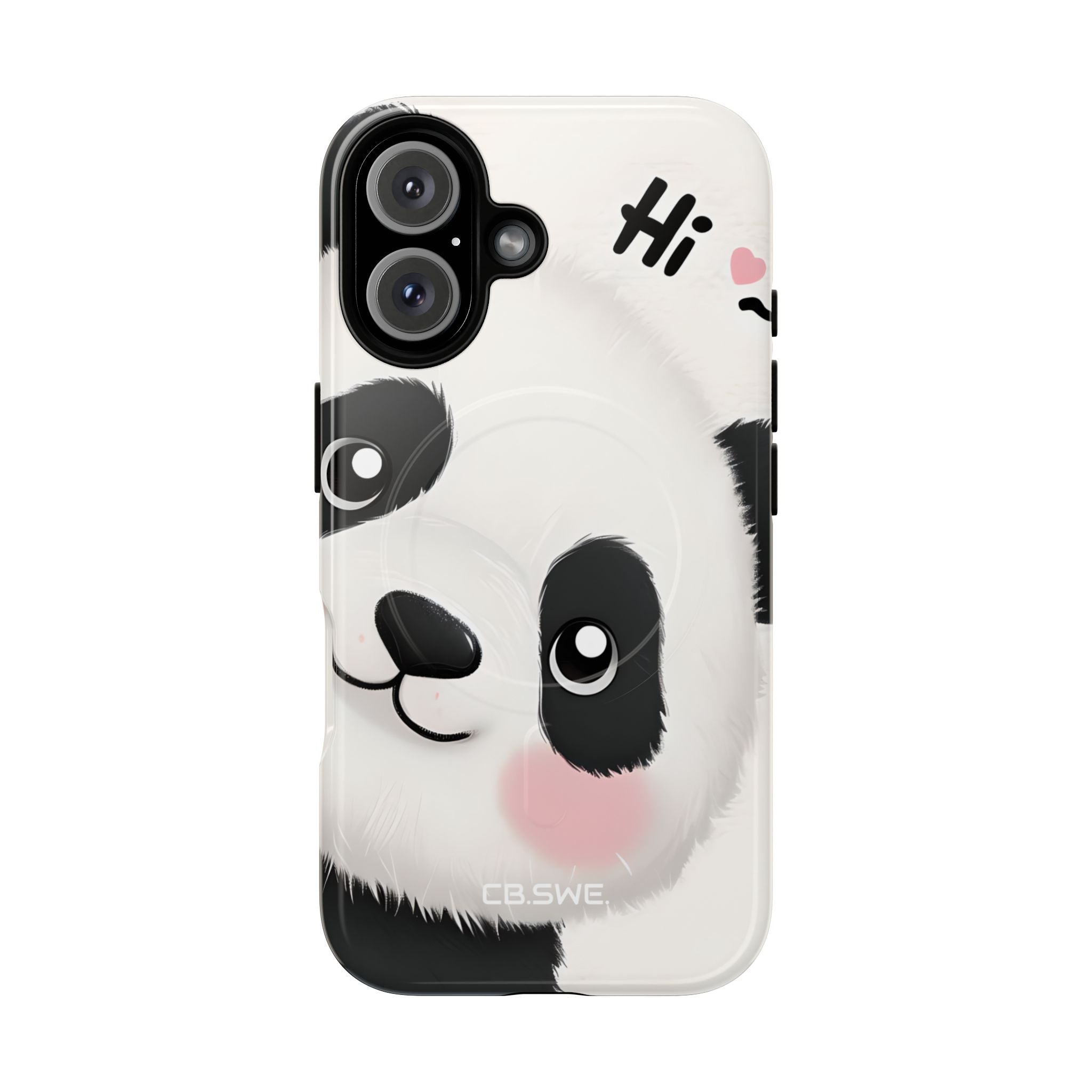 Adorable Panda Playful Hi Text Phone iPhone 16 - Tough+