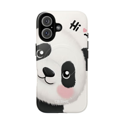 Adorable Panda Playful Hi Text Phone iPhone 16 - Tough+