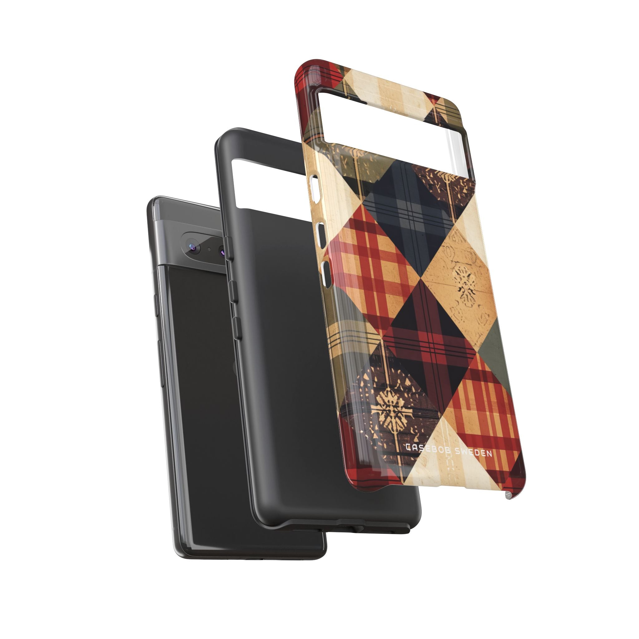 Rustic Geometric Patchwork Harmony Google Pixel 7 - Tough Phone Case