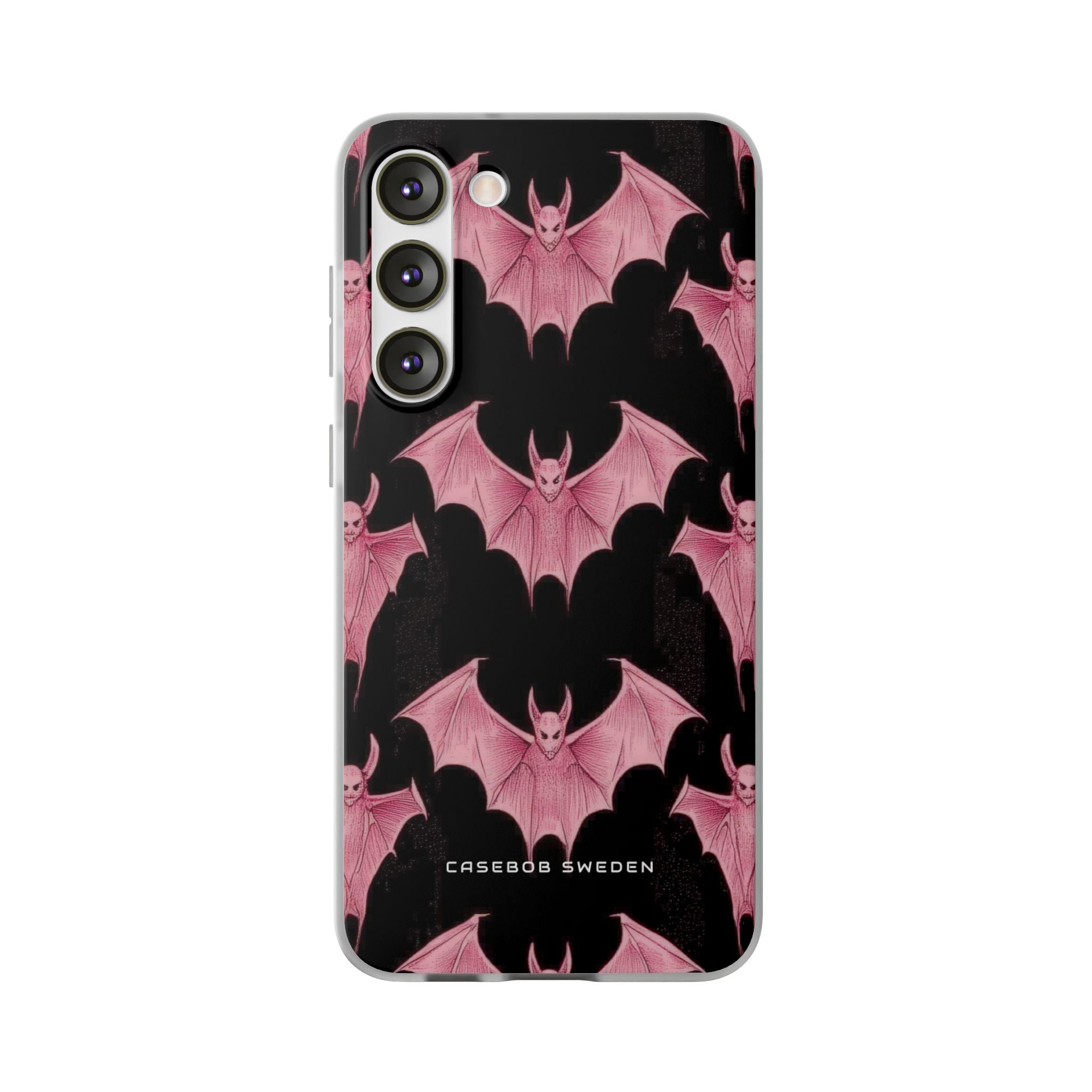 Gothic Pink Bats Aflame Samsung S23 - Flexi Phone Case