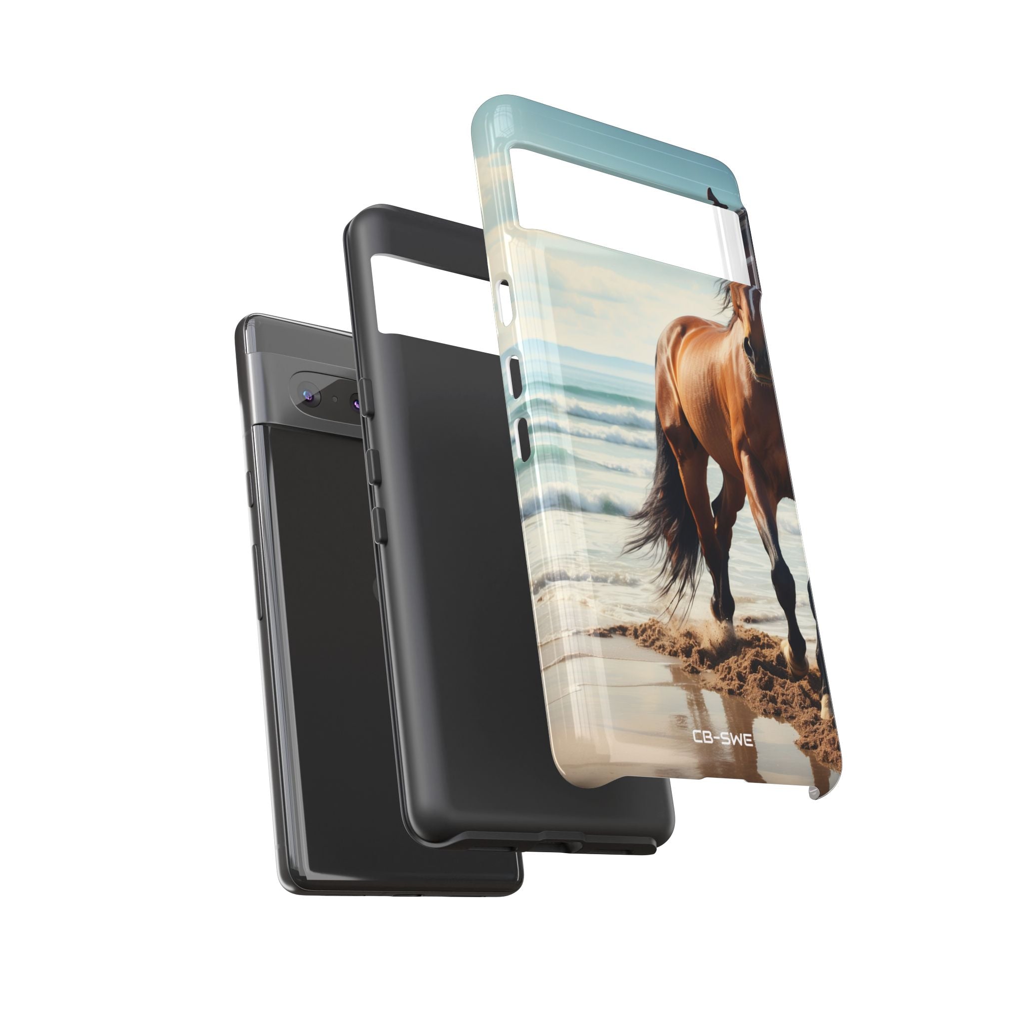 Horse Gallops Shoreline - Google Pixel Case