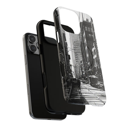 Urban Cityscape Line Perspective iPhone 16 | Tough+ Phone Case