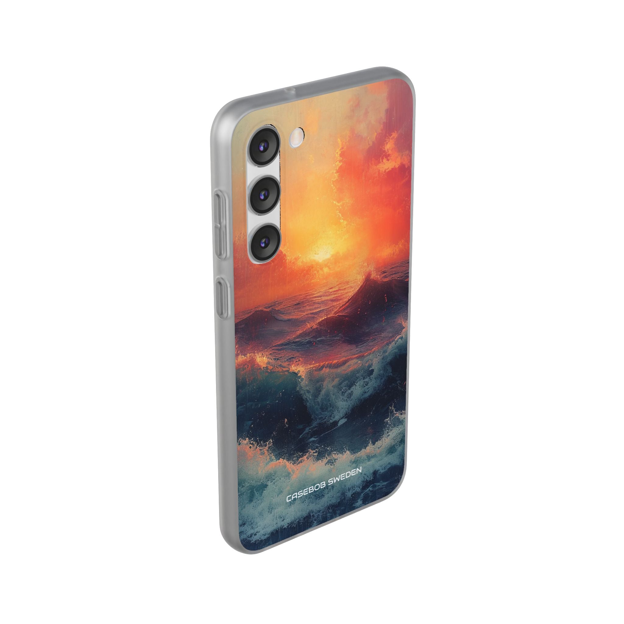 Ocean Sunset Waves - Flexi Samsung S23 Phone Case